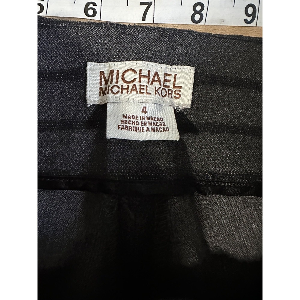 Women's Michael Michael Kors Dress High Ankle Pants Size‎ 4 Striped Black/grey - Picture 7 of 11